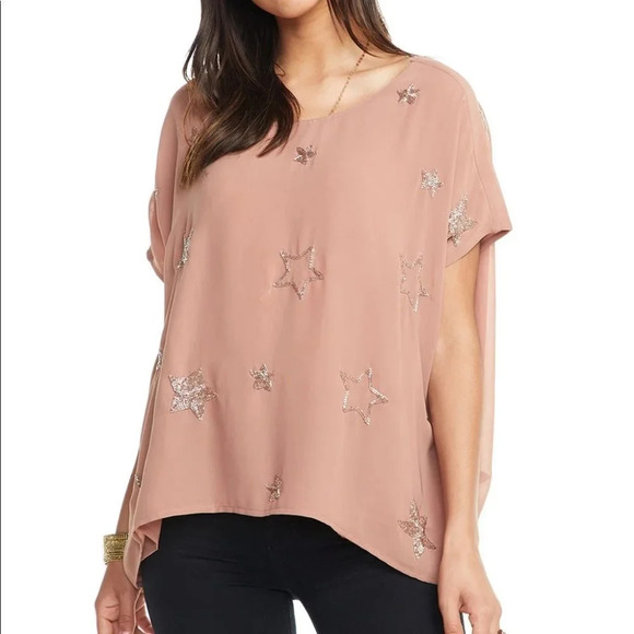 NWT Chaser Rosebud Beaded star  halter blouse - Picture 10 of 11